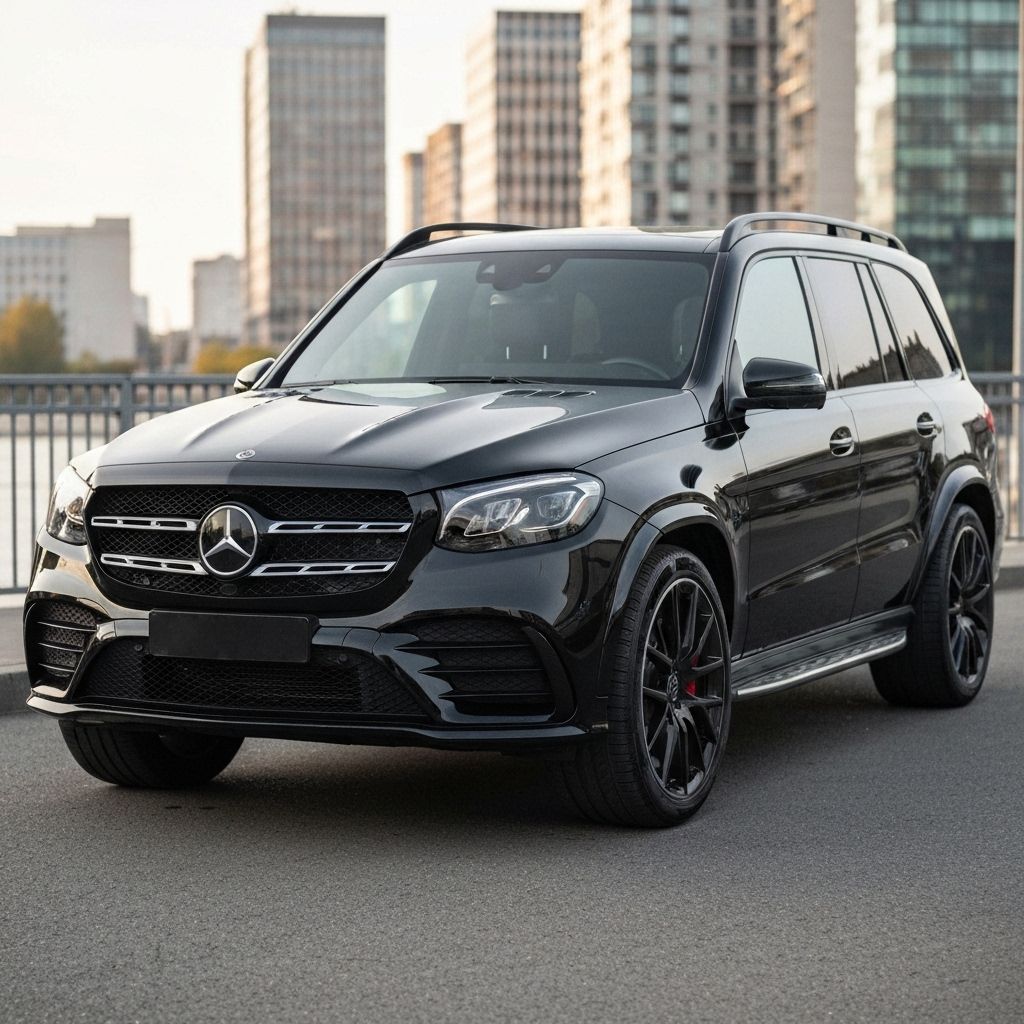 Luxury SUV with glossy ceramic coating