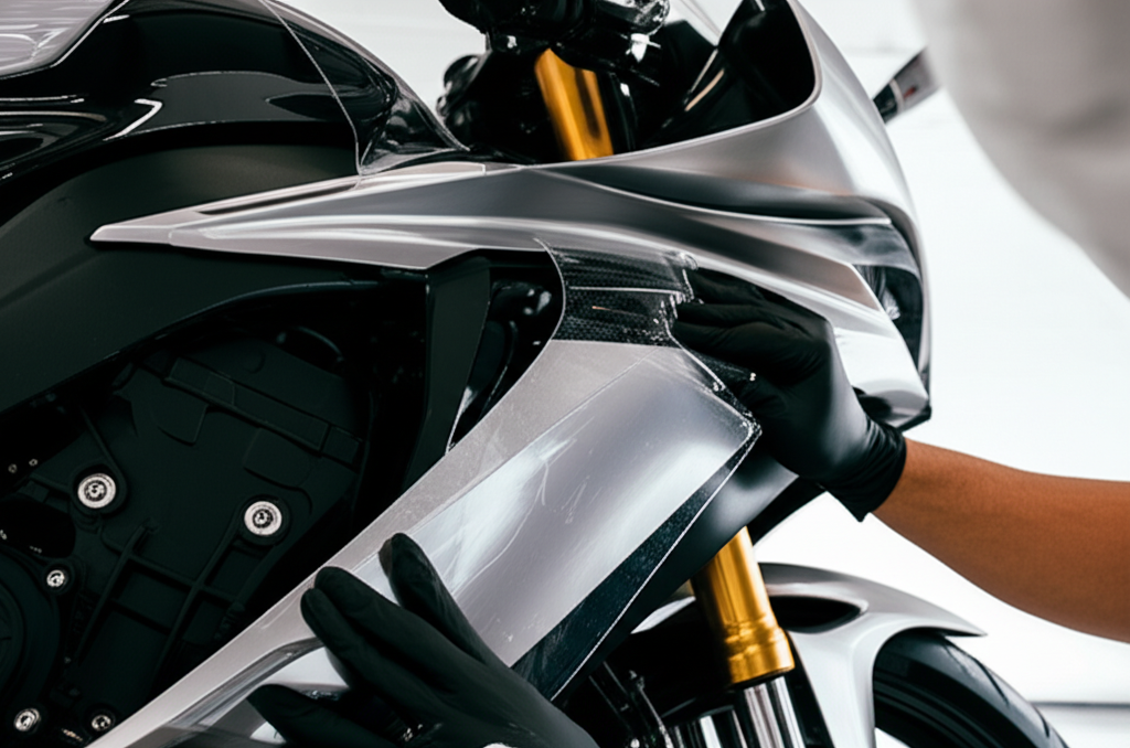 Motorcycle with PPF application